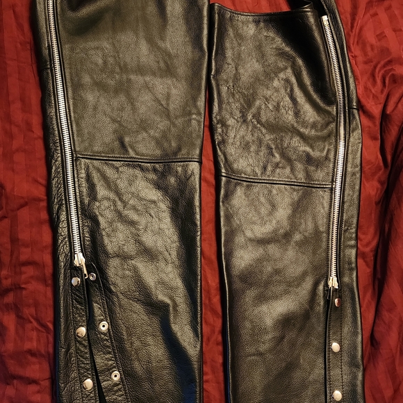 Wilsons Leather Black Boot Cut Pants - Picture 3 of 7